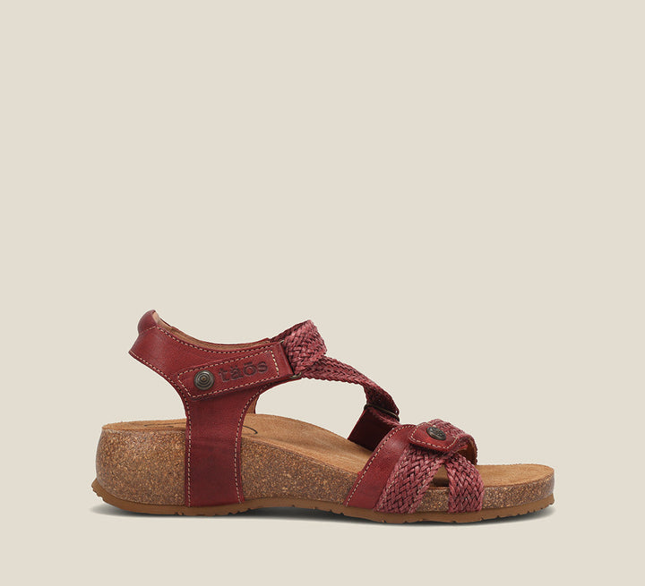 Side angle image of Taos Footwear Trulie Cranberry Size 37