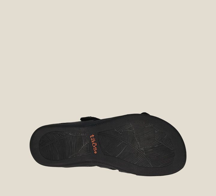 Outsole image of Double U Black Sandals 6