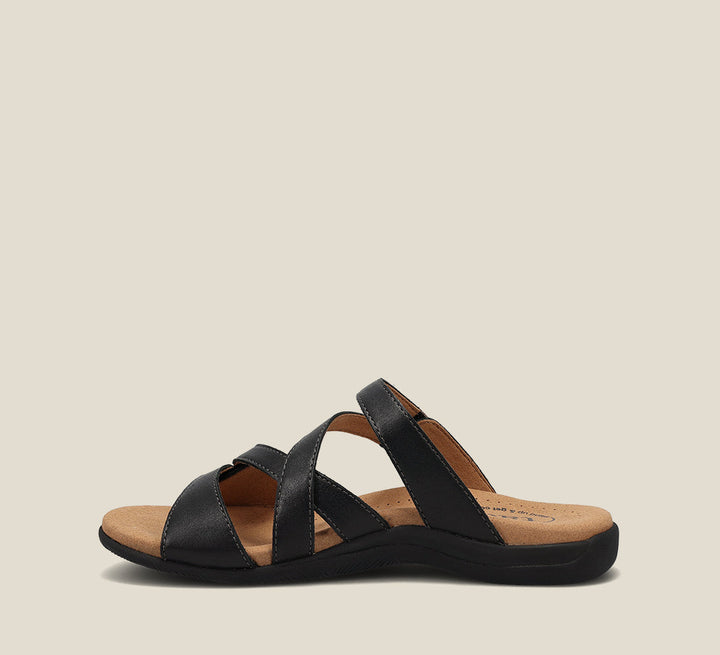 Instep image of Double U Black Sandals 6