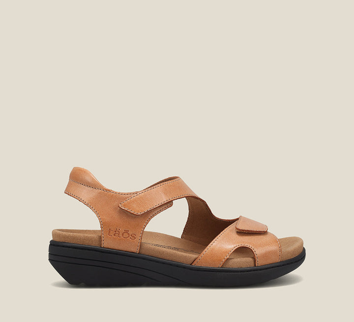 Side angle image of Taos Footwear Serene Caramel Size 11