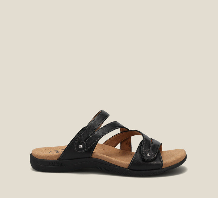 Outside image of Double U Black Sandals 6